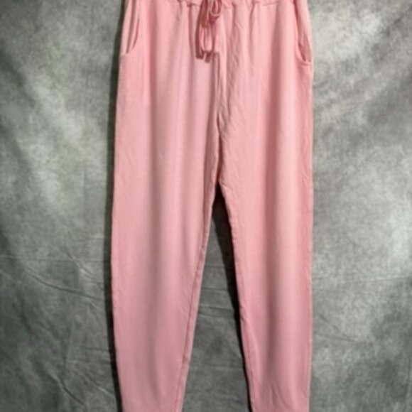 Addison Bay Lovie Sweatpant Jogger Light Pink Pockets Size Small NWOT - Picture 2 of 3